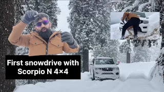 Extreme Snowdrive with Scorpio N || Snowfall2024 || Snowdrive2024