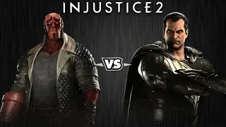 Injustice 2 - Хэллбой против Чёрного Адама - Intros & Clashes (rus)