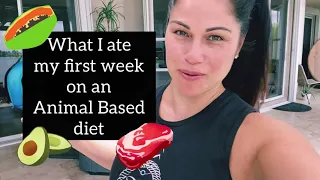 What I ate my first week (Animal based diet) 🥩🍳🧈🍉🍌🍍