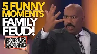 5 FUNNY MOMENTS On Family Feud US! Bonus Round