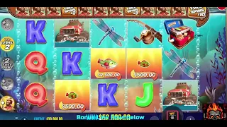 BASS SPLASH - CRAZY PLAY - 2 TIMES 5 SCATTERS - BIG WIN WITH 10X MULTIPLIER - SO MUCH SPINS
