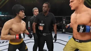 Bruce Lee vs. Dolph Lundgren (EA sports UFC 3) - CPU vs. CPU - Crazy UFC 👊🤪