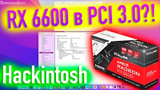 КАК БУДЕТ РАБОТАТЬ SAPPHIRE RX 6600 В PCI 3.0? СКОЛЬКО В METAL? HACKINTOSH - ALEXEY BORONENKOV