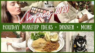 HOLIDAY MAKEUP IDEAS + DINNER + MORE | VLOGMAS 2020 #3 DAY IN THE LIFE | INSTANT POT DINNER IDEA