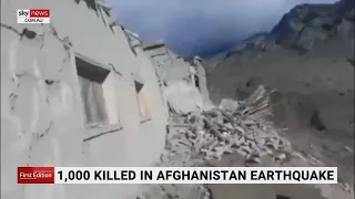 At least 1000 killed in Afghanistan earthquake