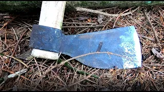 Felling Trees with the Strangest Axe I have ever used (Angelo B Genova Pattern)