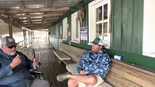 Sitting on the porch at Shell island fish camp with Mr Jeff.