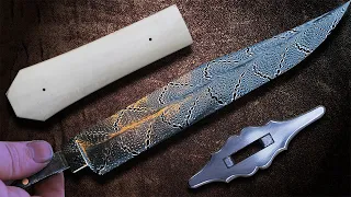 Making a 10" Feather Mosaic Bowie Pt. 4