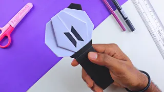How to make BTS army bomb with paper 💜 Craft idea