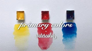 mixing watercolor - painting from primary colors