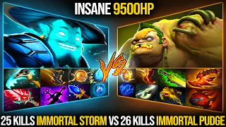 WHAT AN AMAZING GAME !!! 26 KILLS 9500 HP PUDGE VS STORM SPIRIT MID [IMMORTAL BRACKET]