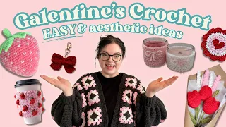 50+ CROCHET IDEAS for Galentine's Gifts & Decor | Beginner Friendly Easy | Valentine's Day Aesthetic