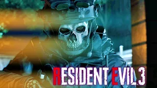 MOD Ghost CODMW2 2022 over Carlos Jill Valentine - RESIDENT EVIL 3 REMAKE