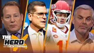 Jim Harbaugh introduced as Chargers HC, Do the Chiefs compare to Patriots dynasty? | NFL | THE HERD