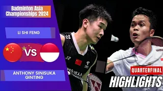 Li Shi Feng (CHN) vs Anthony Sinisuka Ginting (INA) - QF | Badminton Asia Championships 2024