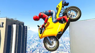 GTA 5 Spiderman Epic Jumps ▶19 - Spider-Man Stunts & Fails Ragdolls Gameplay