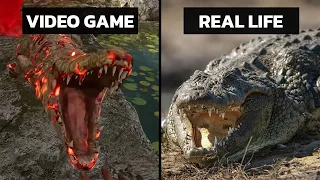 CROCODILE DEATH ROLL - VIDEO GAME VS REAL LIFE