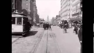 1906 Trolley Car Ride Down Market Street in San Francisco