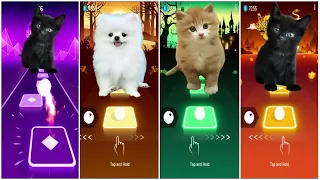 ALL CUTE CATS  - IMAGINE DRAGONS - WAKA WAKA - SAVAGE LOVE - SHAPE OF YOU TILES HOP EDM RUSH