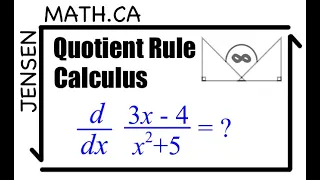 Quotient Rule of Derivatives | Calculus MCV4U | jensenmath.ca