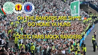 CELTIC FANS MOCK RANGERS AFTER SCOTTISH CUP FINAL WIN