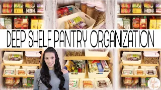 HOW TO ORGANIZE DEEP PANTRY SHELVES || Shirlee Alicia