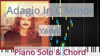 🎹Adagio In C Minor, Solo & Chord, Yanni, Synthesia Piano