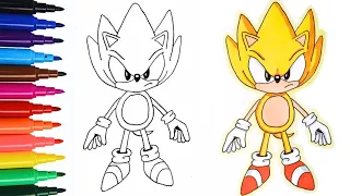 How to draw Super Sonic | Easy Painting | #drawing #painting #art #sonic #supersonic