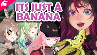 IRyS' banana makes Calli, Fauna and Mumei LAUGH OUT LOUD