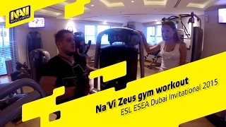 Na'Vi Zeus gym workout @ ESL ESEA Dubai Invitational 2015 (ENG SUBS)