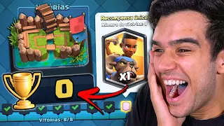 CRIEI UMA CONTA E LIBEREI A DOMADORA COM ZERO TROFÉUS NO CLASH ROYALE!!