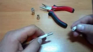 Как подсоединить антенный кабель к штекеру