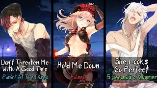 Nightcore - Hold Me Down, She Looks So Threatening (Mashup) (Switching Vocals)