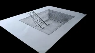 How to draw 3d Swimming Pool || 3d trick on art paper || Illusion Art ||Artz Gallerz ||