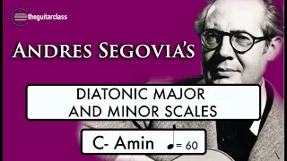 GUITAR TECHNIQUE - Segovia's  Diatonic Major and minor scales - C/Am