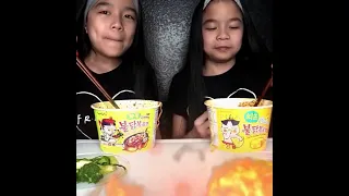 Kids VS Adults Eating Spicy Noodles #shorts