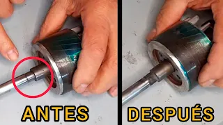 Eje de Motor Gastado, Como Reparar sin Soldaduras / Worn Motor Shaft How to repair without welding