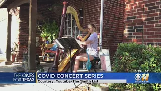 Ones For Texas: 14-Year-Old Plays Harp For Neighborhood, Virtual Choir Concert In Plano