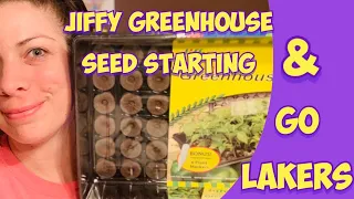 HOW I START SEEDS WITH JIFFY GREENHOUSE SEED STARTER PEAT PELLETS | Basketballs Back Go Lakers!!!