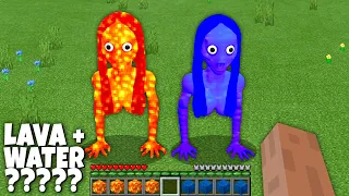 What if you SPAWN LAVA vs WATER MOMO in Minecraft ? BIGGEST MOMO ! SUPER LAVA WATER MOBS MINECRAFT