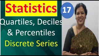 17. "Calculation of Quartiles, Deciles & Percentiles in Discrete Series" from Statistics Subject