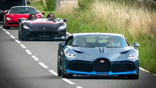 Supercars Arriving at SCD Secret Meet 2021 [Divo, Huayra, Monza SP2, Enzo, F40, Chiron, XJ220, SF90]