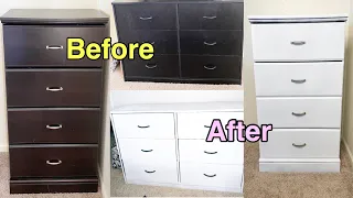 Furniture Makeover | Spray Painting My Dressers | No Sanding