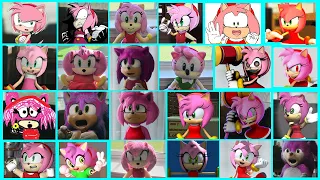 Sonic The Hedgehog Movie - Amy x Uh Meow All Designs Compilation