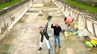 How We RESTORED our HUGE 300 Year Old Swimming Pool - 1 Year (in 15 Minutes)
