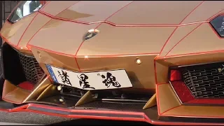 諸星一家 STAR DROPPER爆音サウンド 電飾ランボ【NS ROUNDER CAR SHOW Vol.7 TOKYO】搬出 Lamborghini 2019/03/17