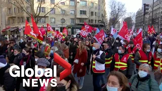 COVID-19: French health workers protest in call for better working conditions worsened by pandemic