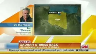 CNN: CNN crew witnesses air bombing in Libya