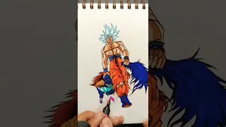 Mui Goku vs moro 🥶🤧 drawing | part -2 ✍️ #shorts #viral