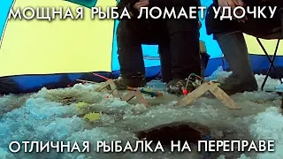 ОТЛИЧНАЯ РЫБАЛКА НА ПЕРЕПРАВЕ / МОЩНАЯ РЫБА ЛОМАЕТ УДОЧКУ